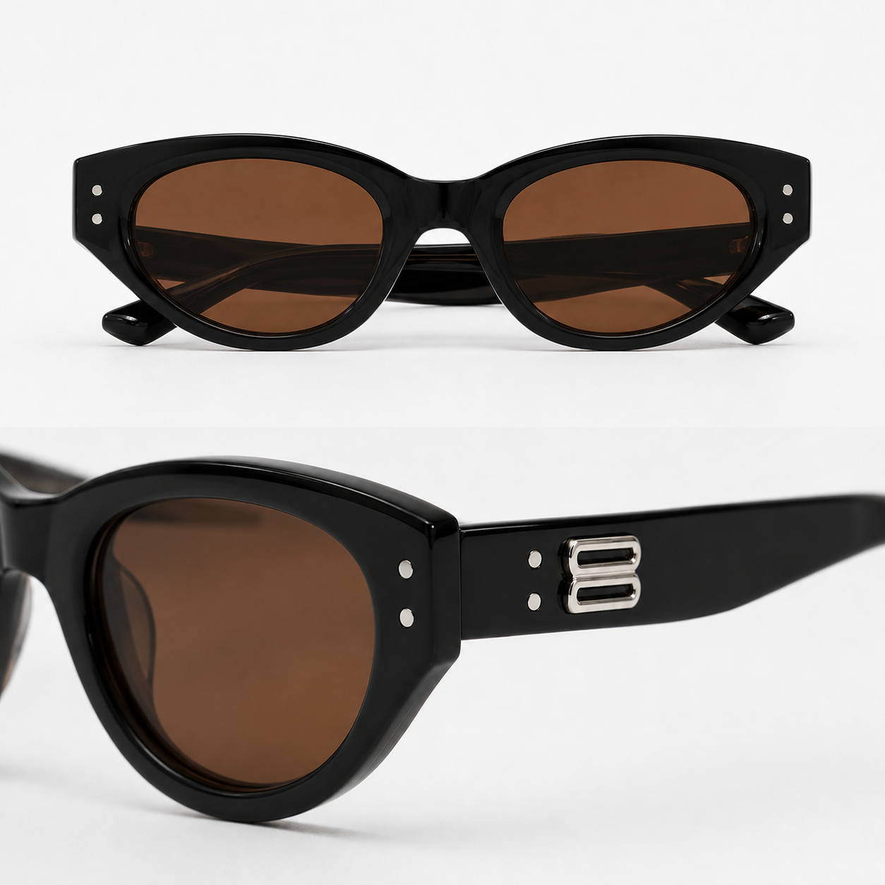 Velvet Black Cat-Eay Sunglasses